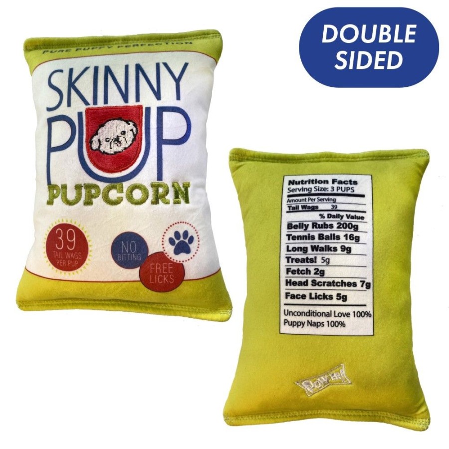 Toys & Playthings Huxley & Kent® | Skinny Pup Pupcorn Dog Toy (Double Sided)