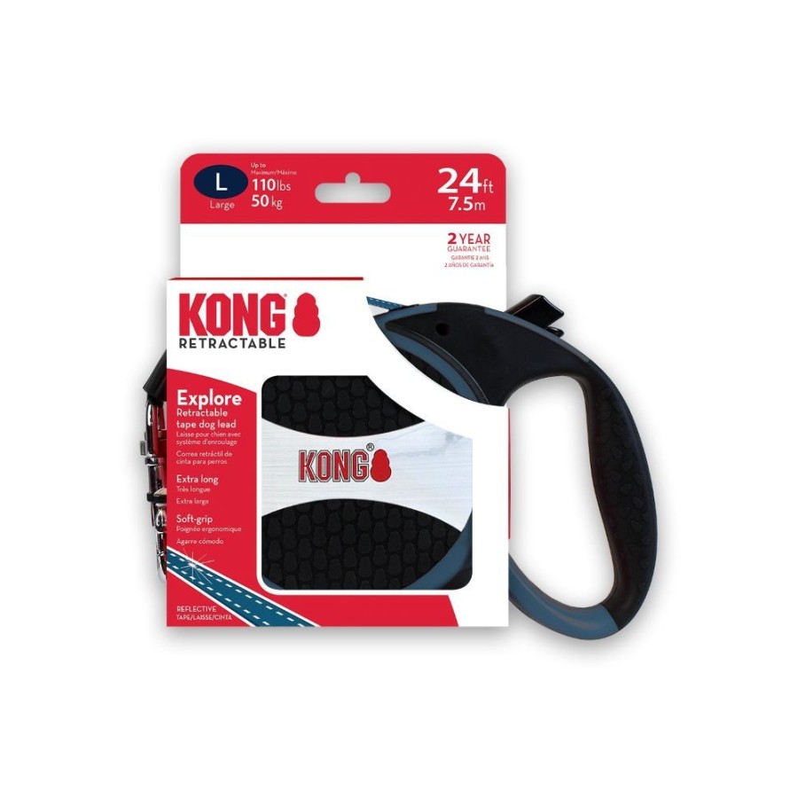 Collars, Leads & Accessories KONG® Leashes | Kong Retractable Leash Explore Large - 3 Colors