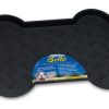 For The Home Loving Pets Gourmet | Loving Pets Spill-Proof Bone Shaped Dog Mat Black 1Ea/Large