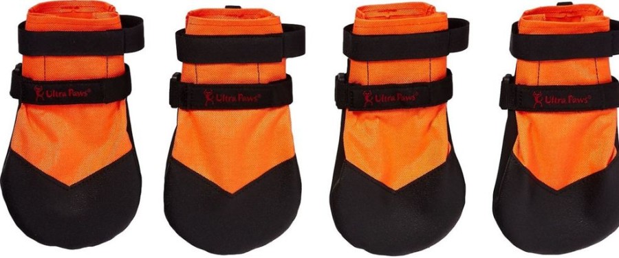 Pet Apparel Ultra Paws | Ultra Paws® Orange Rugged Dog Boots 4 Count