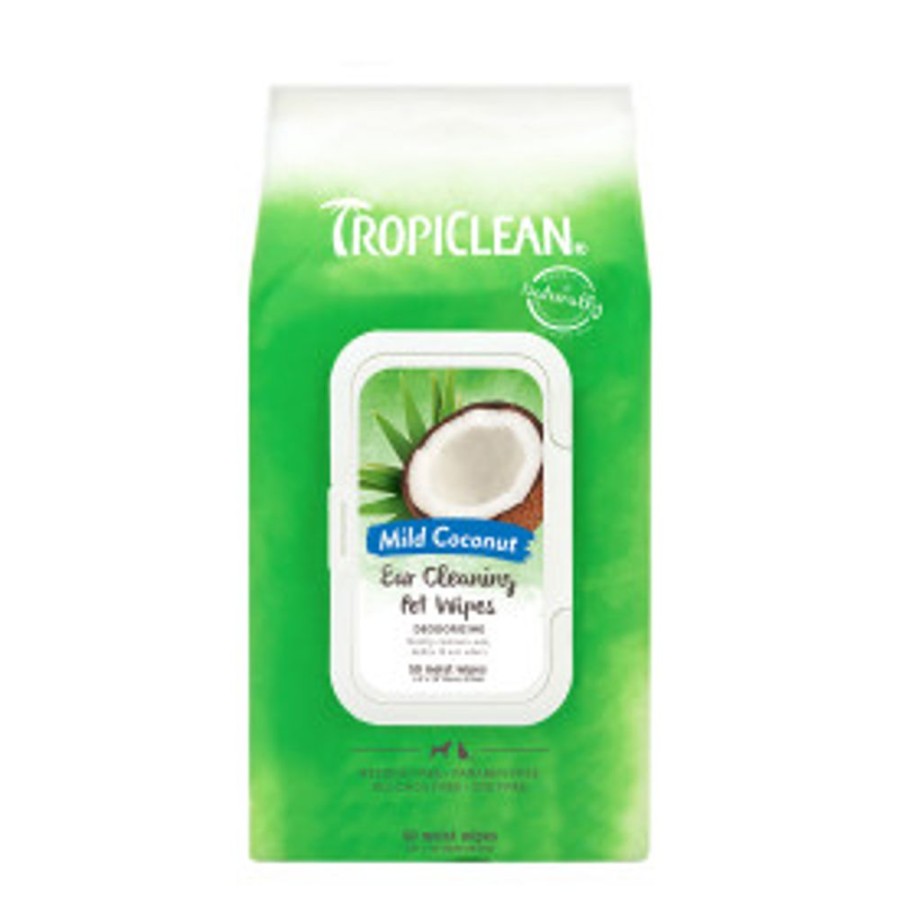 Grooming & Shampoos Tropiclean | Tropiclean Ear Cleaning Wipes For Pets (50Ct)