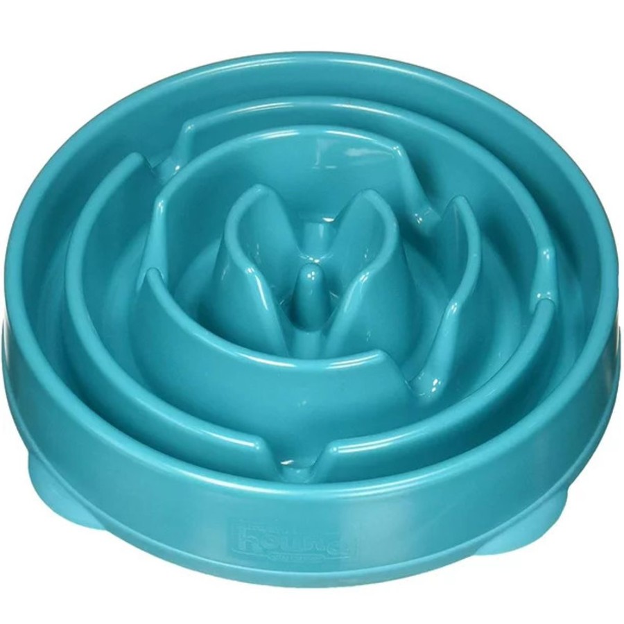 Bowls & Feeding Supplies Outward Hound® | Outward Hound Fun Feeder Slo Bowl Turquoise Large