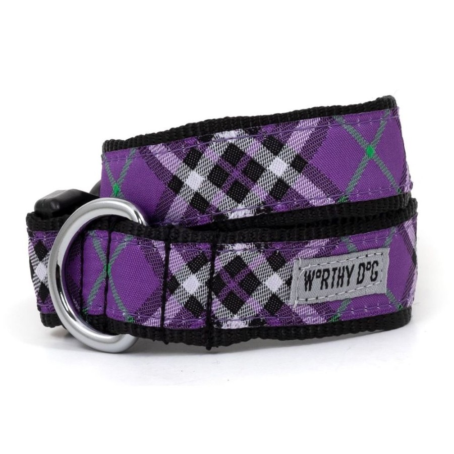 Harnesses The Worthy Dog | Sidekick Printed Purple Plaid Harness