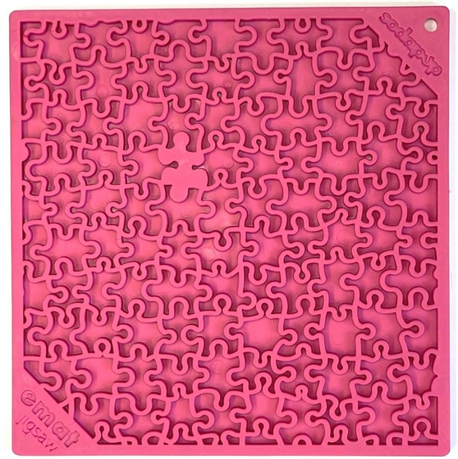 Bowls & Feeding Supplies SodaPup | Sodapup Tpe Emat Jigsaw Pink Large