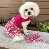 Pet Apparel (Continued) Doggie Design, Inc. | Pink Hibiscus Dog Dress With Matching Leash