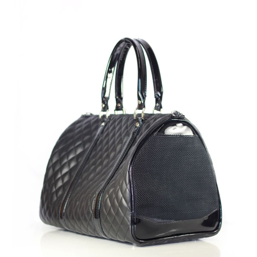 Totes & Carriers PETOTE® | Duffel Black Quilted Luxe