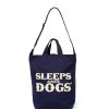 Stuff For Humans Barkology® | Sleeps With Dogs® Tote Bag - Navy