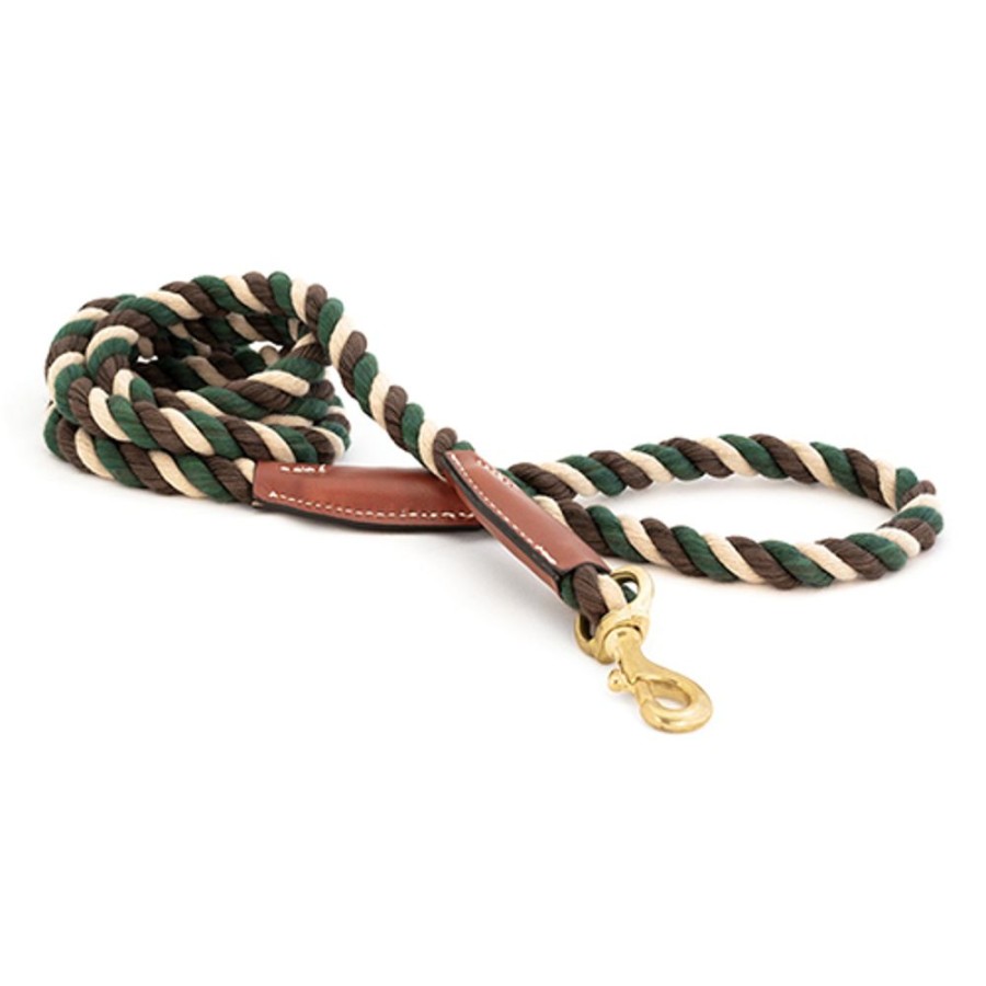 Collars, Leads & Accessories Auburn Leathercrafters | Cotton Rope Leash Snap-End