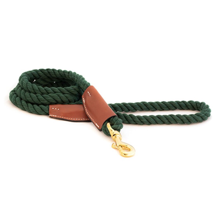 Collars, Leads & Accessories Auburn Leathercrafters | Cotton Rope Leash Snap-End