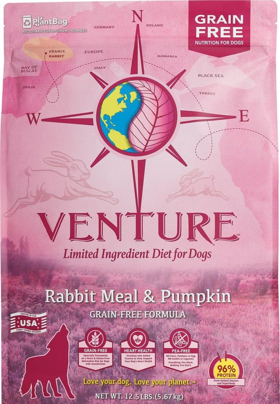 Pet Food Earthborn | Earthborn Holistic Venture Grain Free Rabbit And Pumpkin 12.5Lb