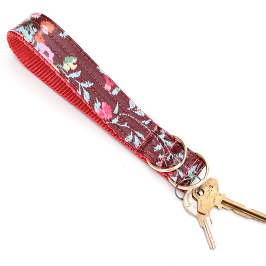 Stuff For Humans Mimi Green | Posey Laminated Cotton Wristlet Key Fob