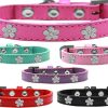 Collars, Leads & Accessories Mirage Pet Products | Silver Flower Widget Dog Collar