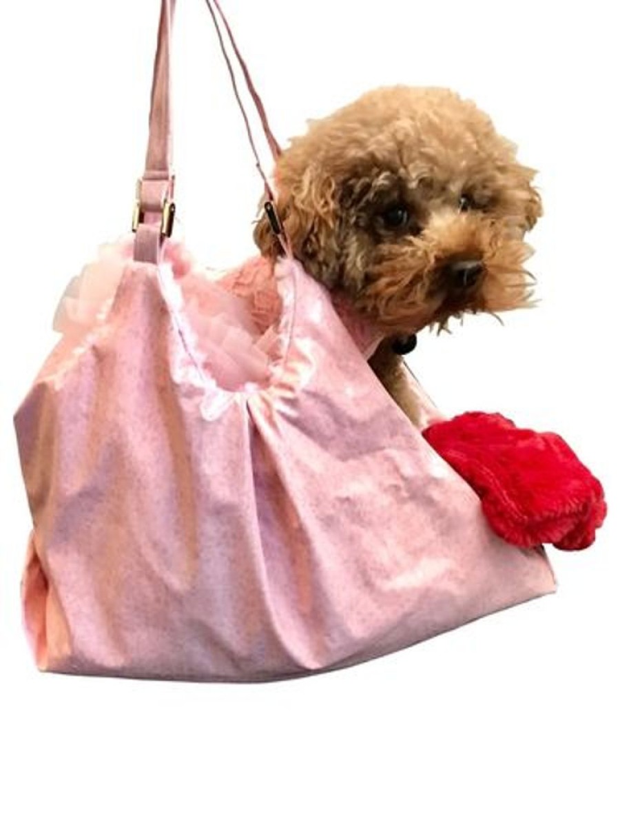 Totes & Carriers Dog Squad | Hollywood Dog Tote Carrier, Pink Snake