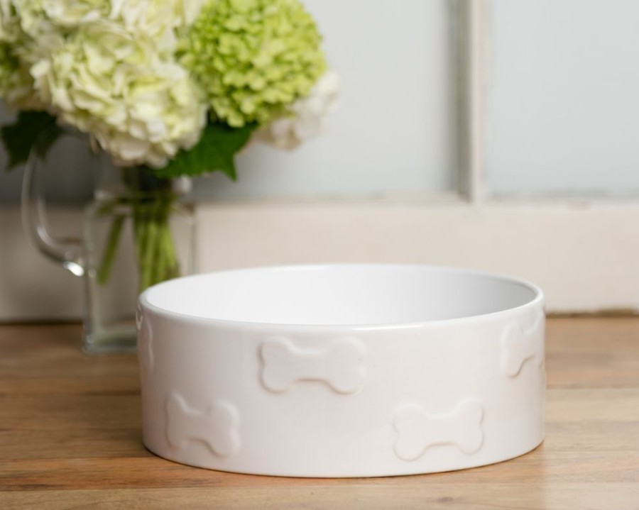 Bowls & Feeding Supplies Park Life Designs | Manor White Pet Bowls