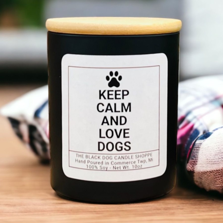 For The Home Black Dog Candle Shoppe | Keep Calm And Love Dogs Candle