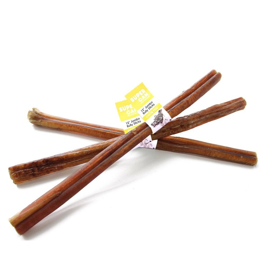 Treats SuperCan Bullysticks | 12" Bully Sticks - Jumbo