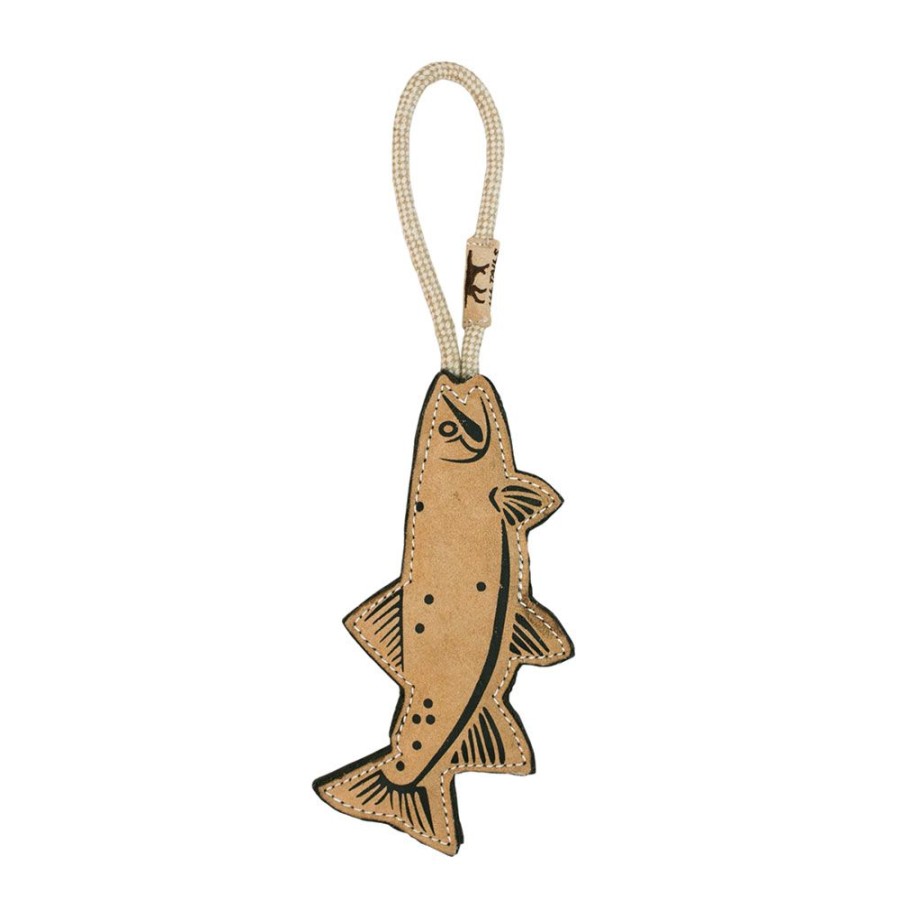 Toys & Playthings Tall Tails® | Tall Tails Natural Leather Trout Tug Toy, 16"