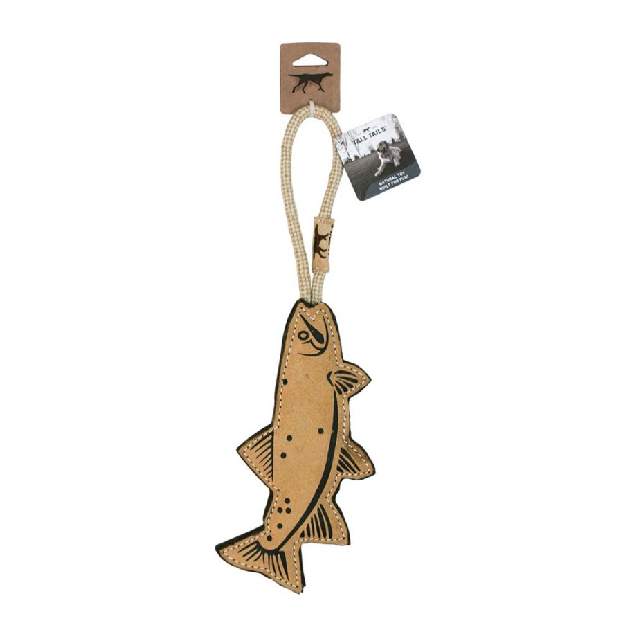 Toys & Playthings Tall Tails® | Tall Tails Natural Leather Trout Tug Toy, 16"